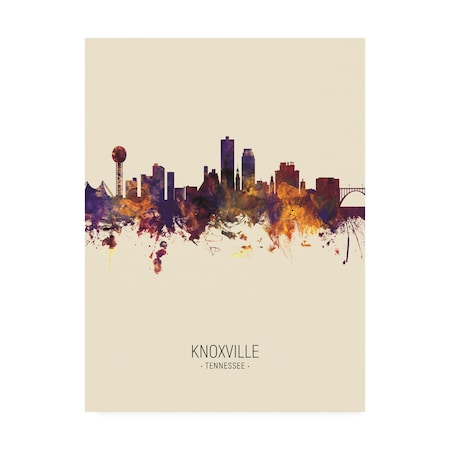 Michael Tompsett 'Knoxville Tennessee Skyline Portrait III' Canvas Art,14x19